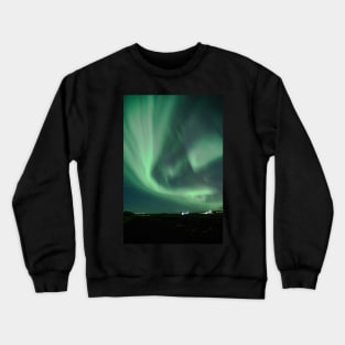 Northern Lights Aurora Borealis Magical Show in South Iceland Crewneck Sweatshirt